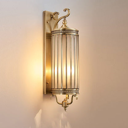 Waterproof Frame Glass Shade 1/3/6 Light Wall Sconce Lamp