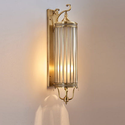 Waterproof Frame Glass Shade 1/3/6 Light Wall Sconce Lamp