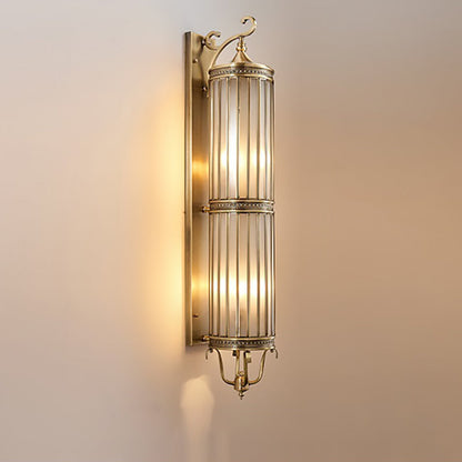 Waterproof Frame Glass Shade 1/3/6 Light Wall Sconce Lamp