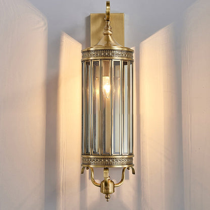 Waterproof Frame Glass Shade 1/3/6 Light Wall Sconce Lamp