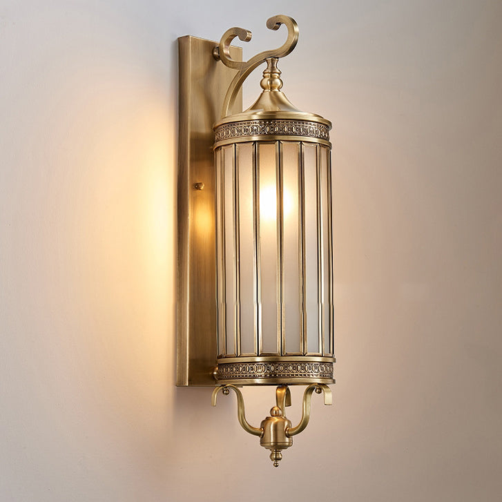 Waterproof Frame Glass Shade 1/3/6 Light Wall Sconce Lamp