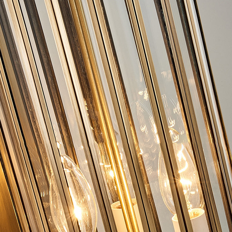 Waterproof Frame Glass Shade 1/3/6 Light Wall Sconce Lamp