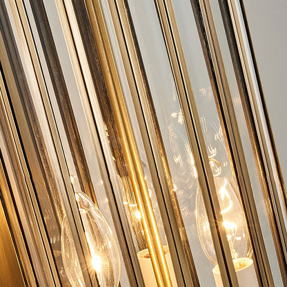 Waterproof Frame Glass Shade 1/3/6 Light Wall Sconce Lamp