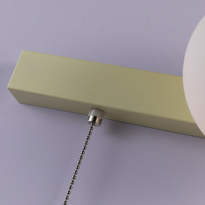 Round Triangle Orb Iron Glass 1-Light Wall Sconce Lamp