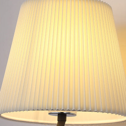 Round Stripe Fabric Shade Hardware 1-Light Wall Sconce Lamp
