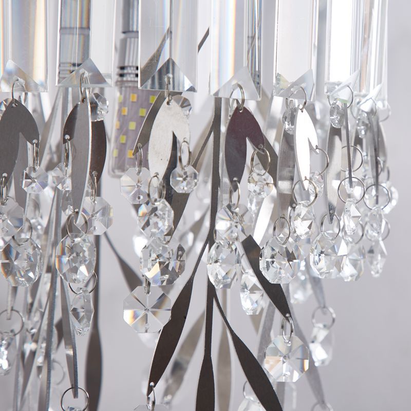 Curved Shade Stainless Steel Frame 1-Light Wall Sconce Lamp