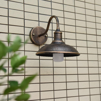 Round Shape Curved Rod Iron Shade 1-Light Wall Sconce Lamp