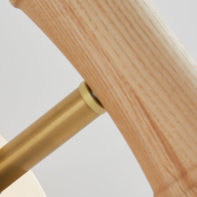 Cylinder Bamboo Shape Solid Wood 1-Light Wall Sconce Lamp