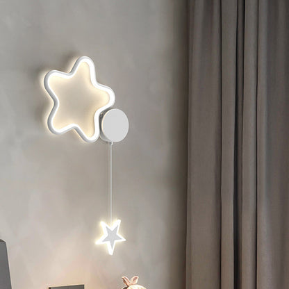 Deco Clouds Moon Iron Aluminum Acrylic LED Wall Sconce Lamp