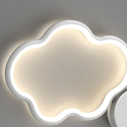 Deco Clouds Moon Iron Aluminum Acrylic LED Wall Sconce Lamp