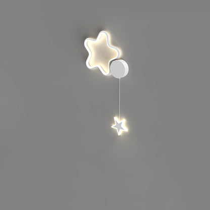 Deco Clouds Moon Iron Aluminum Acrylic LED Wall Sconce Lamp