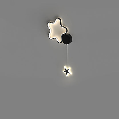 Deco Clouds Moon Iron Aluminum Acrylic LED Wall Sconce Lamp