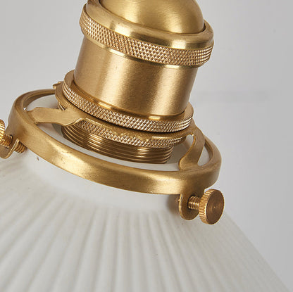 Swingable Shade Wooden Copper 1-Light Wall Sconce Lamp
