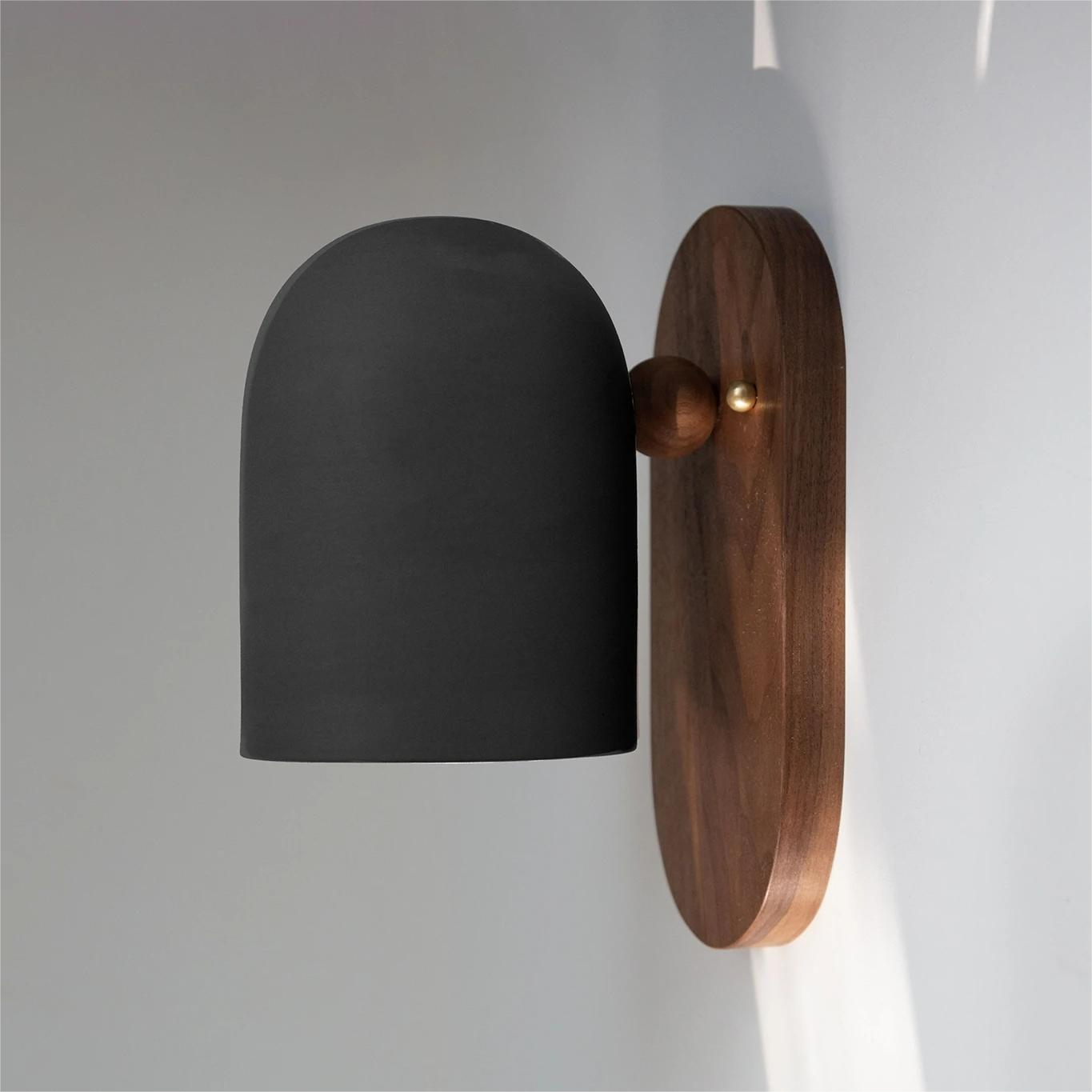 Japanese Rotatable Cylinder Wood 1-Light Wall Sconce Lamp
