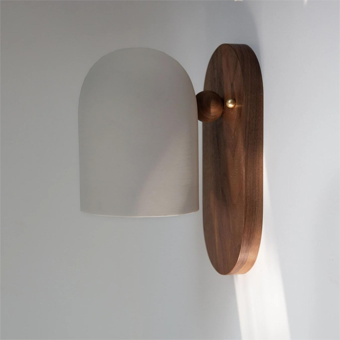 Japanese Rotatable Cylinder Wood 1-Light Wall Sconce Lamp