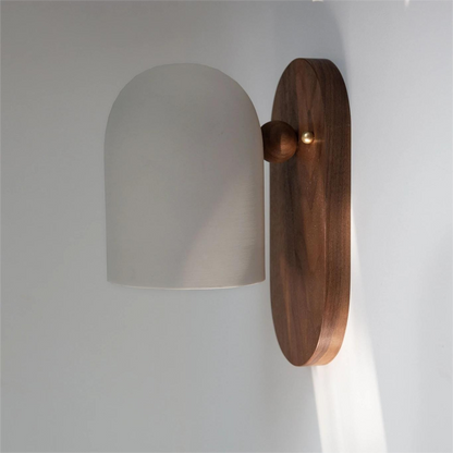 Japanese Rotatable Cylinder Wood 1-Light Wall Sconce Lamp