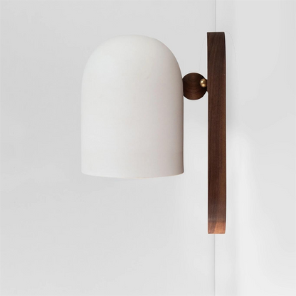 Japanese Rotatable Cylinder Wood 1-Light Wall Sconce Lamp