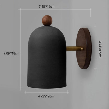 Japanese Rotatable Cylinder Wood 1-Light Wall Sconce Lamp