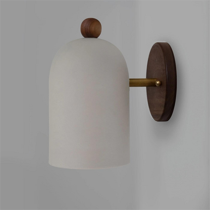 Japanese Rotatable Cylinder Wood 1-Light Wall Sconce Lamp