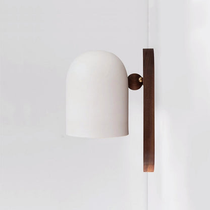 Japanese Rotatable Cylinder Wood 1-Light Wall Sconce Lamp