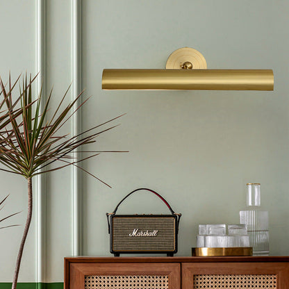 Long Cylinder Brass 2-Light Vanity Light Wall Sconce Lamp