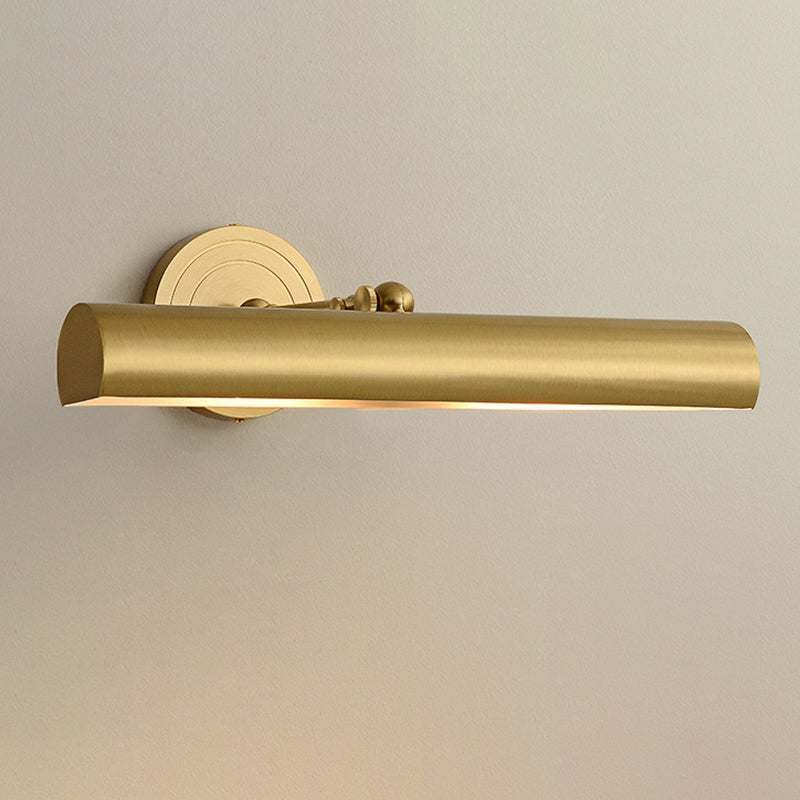Long Cylinder Brass 2-Light Vanity Light Wall Sconce Lamp