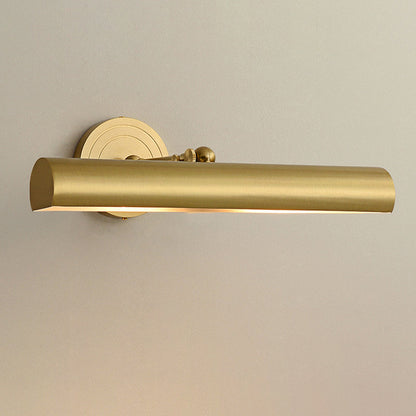 Long Cylinder Brass 2-Light Vanity Light Wall Sconce Lamp