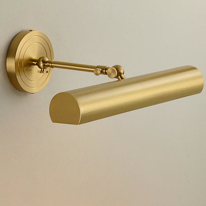 Long Cylinder Brass 2-Light Vanity Light Wall Sconce Lamp