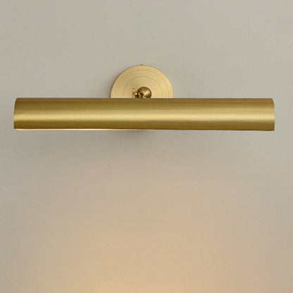Long Cylinder Brass 2-Light Vanity Light Wall Sconce Lamp