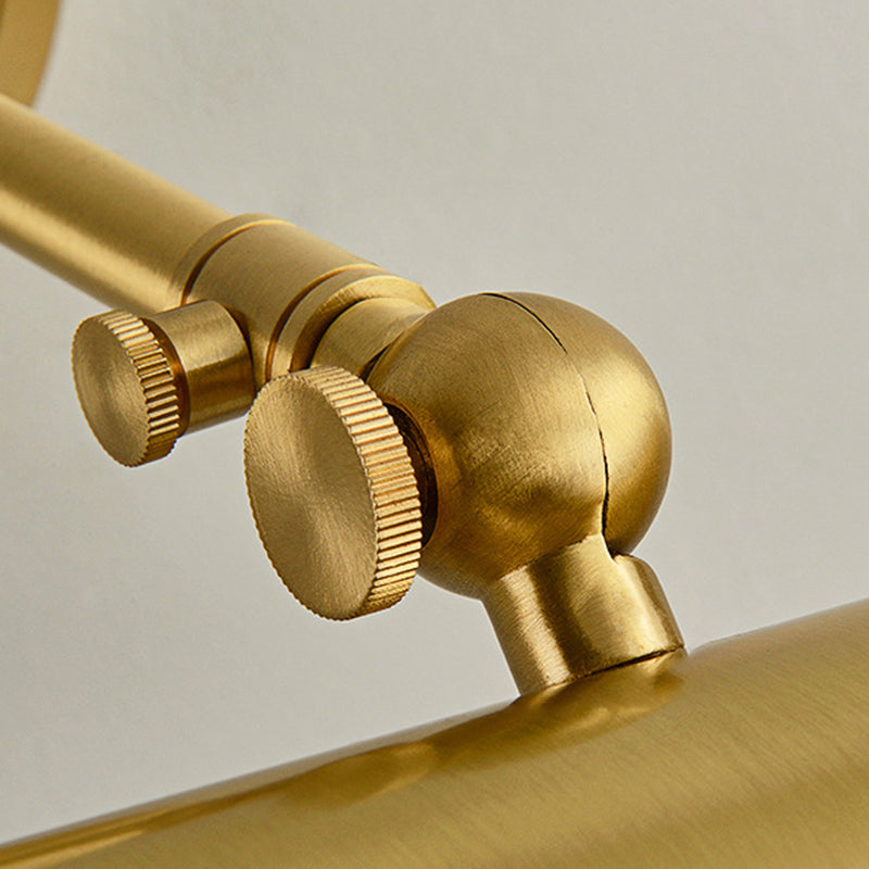 Long Cylinder Brass 2-Light Vanity Light Wall Sconce Lamp