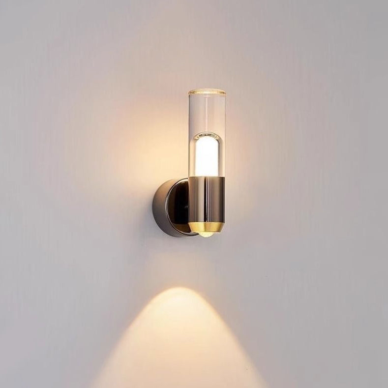 Cylindrical Aluminum Iron Acrylic Lens LED Wall Sconce Lamp