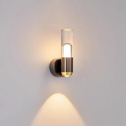Cylindrical Aluminum Iron Acrylic Lens LED Wall Sconce Lamp