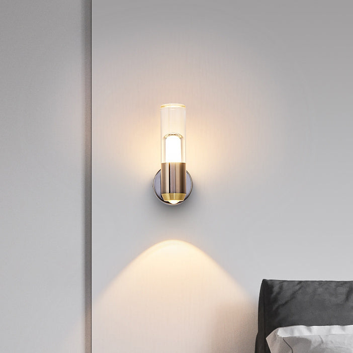 Cylindrical Aluminum Iron Acrylic Lens LED Wall Sconce Lamp