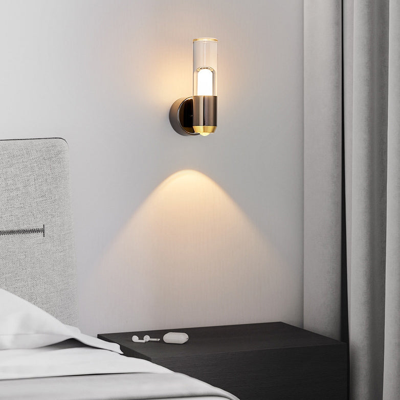 Cylindrical Aluminum Iron Acrylic Lens LED Wall Sconce Lamp