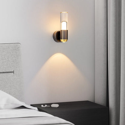 Cylindrical Aluminum Iron Acrylic Lens LED Wall Sconce Lamp
