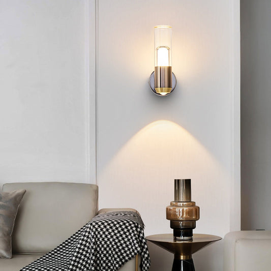 Cylindrical Aluminum Iron Acrylic Lens LED Wall Sconce Lamp
