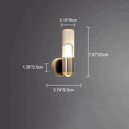Cylindrical Aluminum Iron Acrylic Lens LED Wall Sconce Lamp