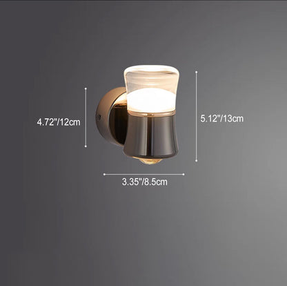 Cylindrical Aluminum Iron Acrylic Lens LED Wall Sconce Lamp