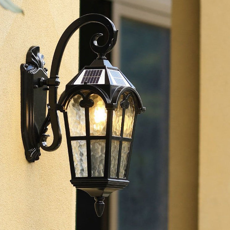 Quadrilateral Glass 1-Light Outdoor Wall Sconce Lamp