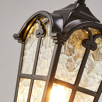 Quadrilateral Glass 1-Light Outdoor Wall Sconce Lamp