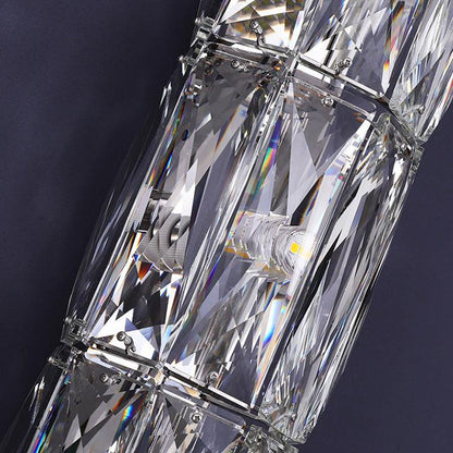 Cylindrical Steel Crystal 2/3/4/6 Light Wall Sconce Lamp