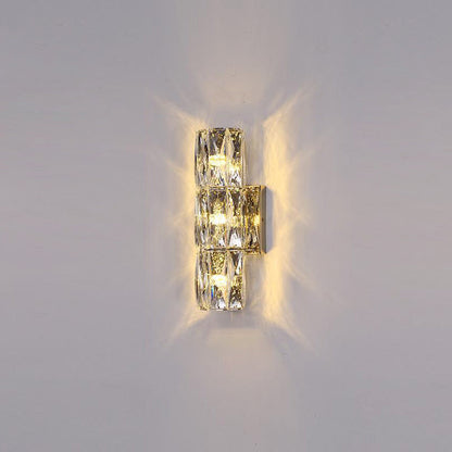 Cylindrical Steel Crystal 2/3/4/6 Light Wall Sconce Lamp