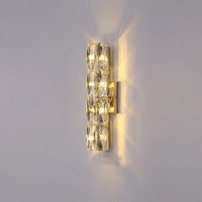 Cylindrical Steel Crystal 2/3/4/6 Light Wall Sconce Lamp