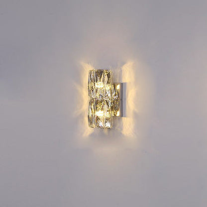 Cylindrical Steel Crystal 2/3/4/6 Light Wall Sconce Lamp