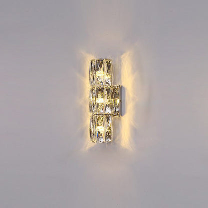 Cylindrical Steel Crystal 2/3/4/6 Light Wall Sconce Lamp