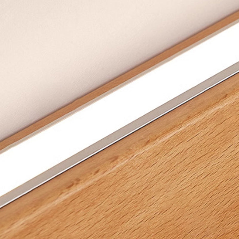 Japanese Solid Wood Strip LED Wall Sconce Lamp