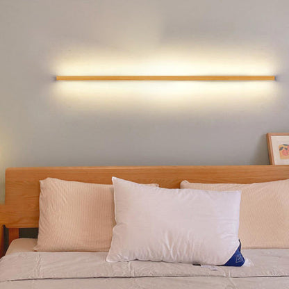 Japanese Solid Wood Strip LED Wall Sconce Lamp