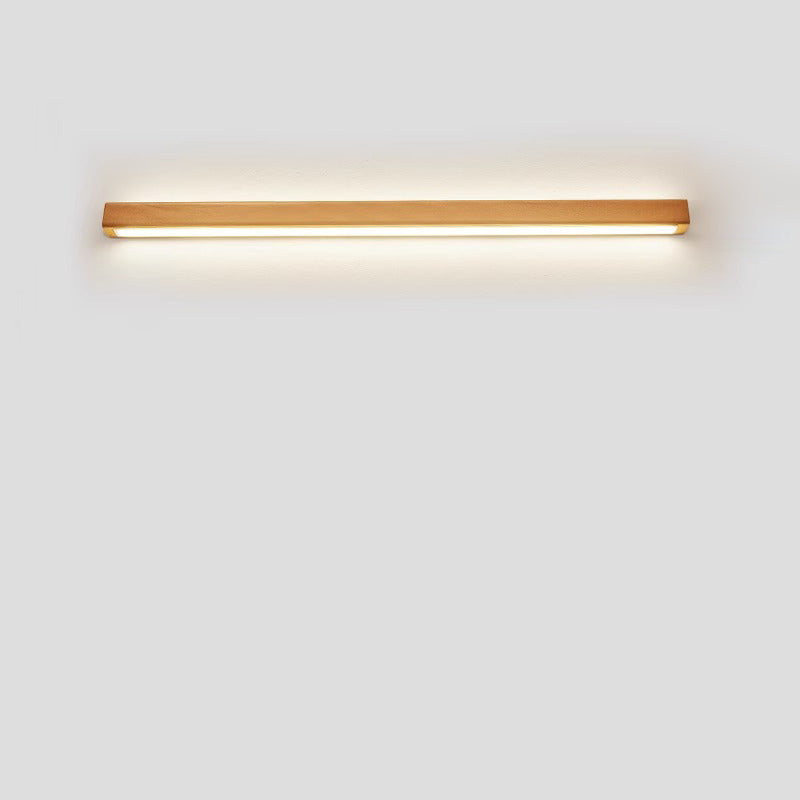 Japanese Solid Wood Strip LED Wall Sconce Lamp