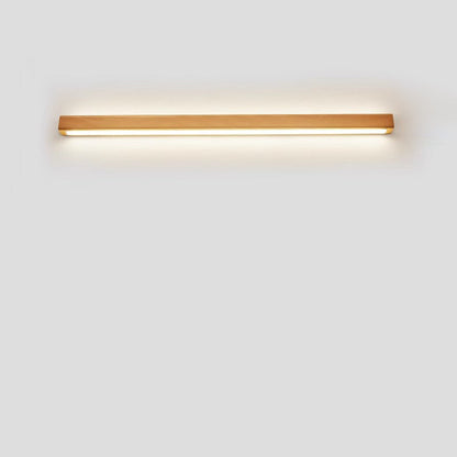 Japanese Solid Wood Strip LED Wall Sconce Lamp