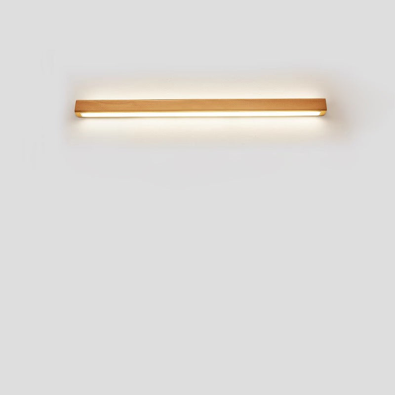 Japanese Solid Wood Strip LED Wall Sconce Lamp